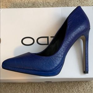 Aldo Blue leather high heels